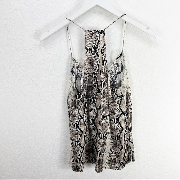 Cami NYC The Racer Charmeuse Snake Tank Top Silk XS - Picture 8 of 10